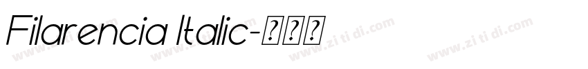 Filarencia Italic字体转换 Filarencia Italic字体转换